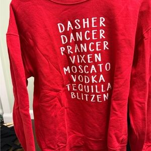 Logo Athletic Red Crewneck Sweater